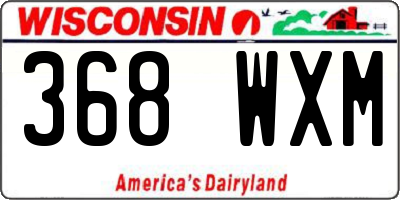 WI license plate 368WXM