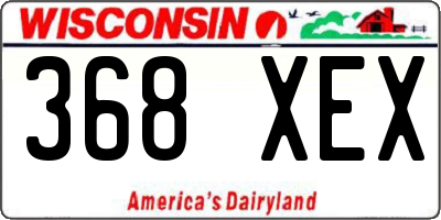 WI license plate 368XEX