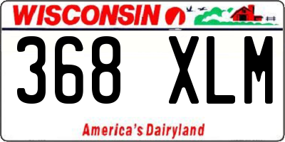 WI license plate 368XLM