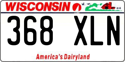 WI license plate 368XLN