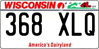 WI license plate 368XLQ