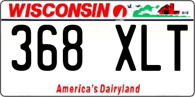 WI license plate 368XLT