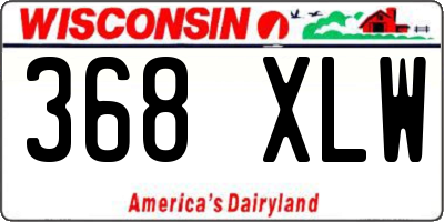 WI license plate 368XLW