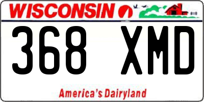 WI license plate 368XMD
