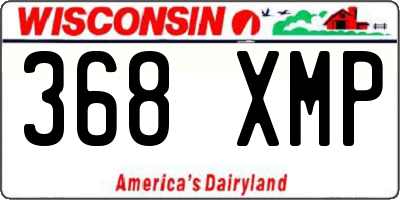 WI license plate 368XMP