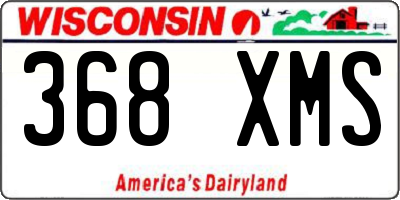 WI license plate 368XMS