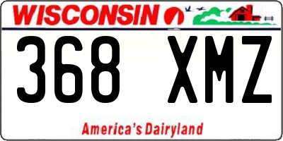 WI license plate 368XMZ