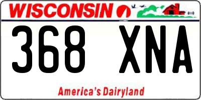 WI license plate 368XNA