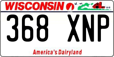 WI license plate 368XNP