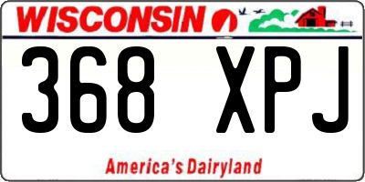 WI license plate 368XPJ