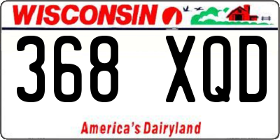 WI license plate 368XQD