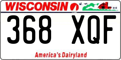 WI license plate 368XQF