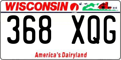 WI license plate 368XQG