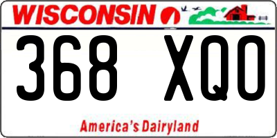 WI license plate 368XQO