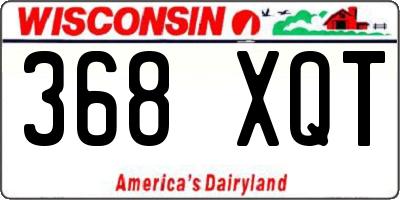 WI license plate 368XQT