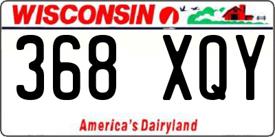 WI license plate 368XQY