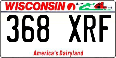 WI license plate 368XRF