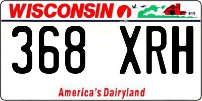 WI license plate 368XRH