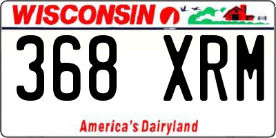 WI license plate 368XRM