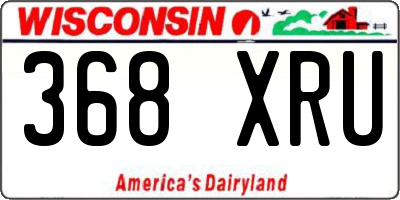 WI license plate 368XRU