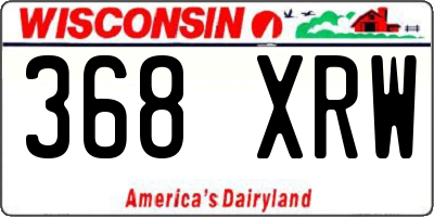 WI license plate 368XRW