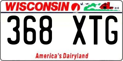 WI license plate 368XTG