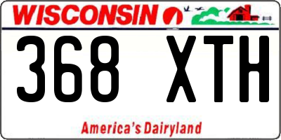 WI license plate 368XTH