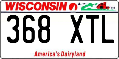 WI license plate 368XTL