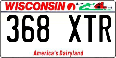 WI license plate 368XTR
