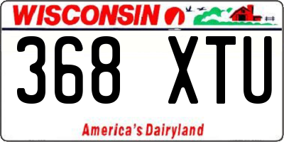 WI license plate 368XTU