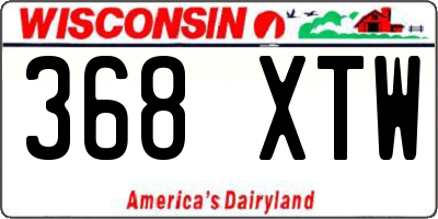 WI license plate 368XTW