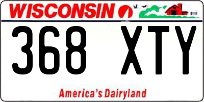 WI license plate 368XTY