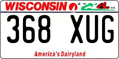 WI license plate 368XUG