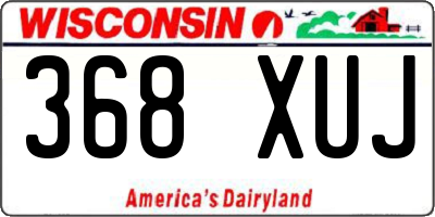 WI license plate 368XUJ