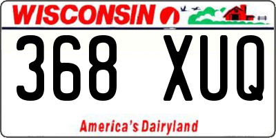 WI license plate 368XUQ
