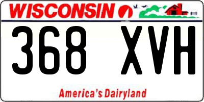 WI license plate 368XVH