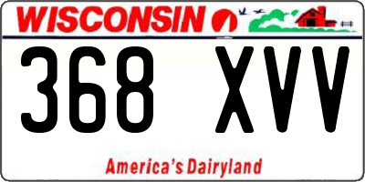 WI license plate 368XVV