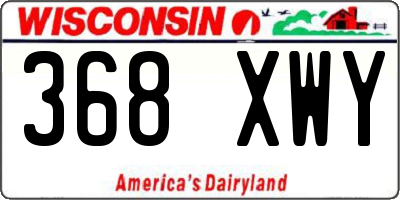 WI license plate 368XWY