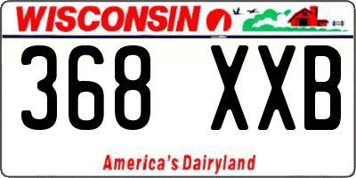 WI license plate 368XXB