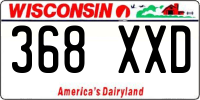 WI license plate 368XXD