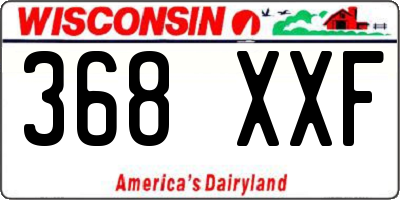 WI license plate 368XXF