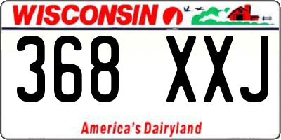 WI license plate 368XXJ