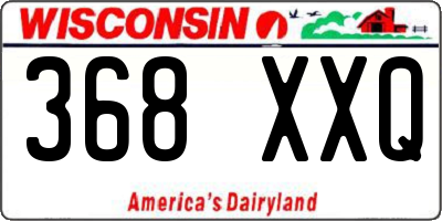 WI license plate 368XXQ
