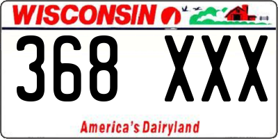 WI license plate 368XXX