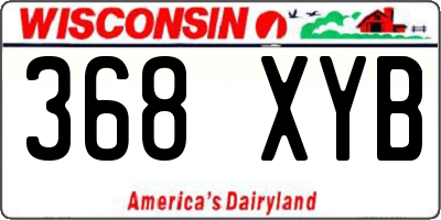 WI license plate 368XYB