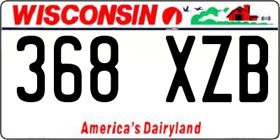 WI license plate 368XZB