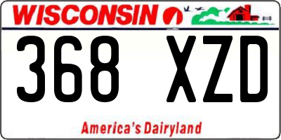 WI license plate 368XZD