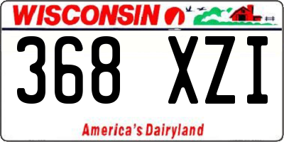 WI license plate 368XZI