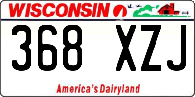 WI license plate 368XZJ