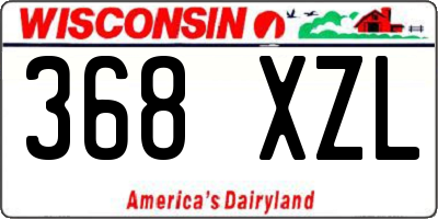 WI license plate 368XZL